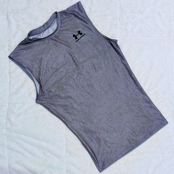 Under Armour Other - Under Armour Sleeveless Compression Athletic Workout Summer Shirt M/L Gray